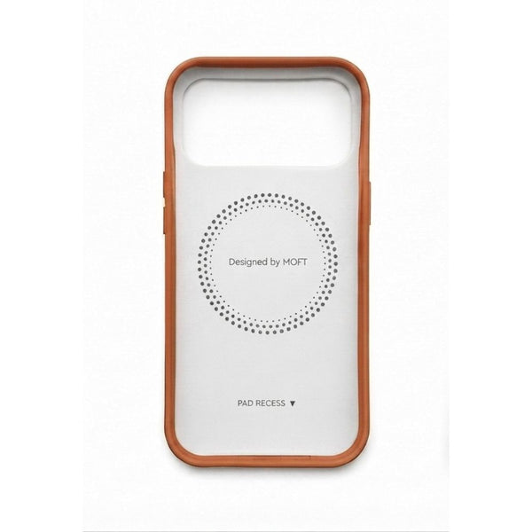 MOFT Snap Case MOVAS vegan leather MagSafe case for iPhone 18 Pro Sunrise Orange Qatar