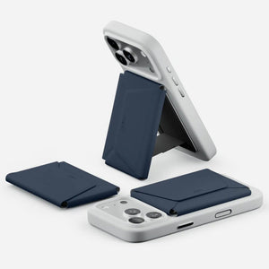 MOFT Snap Field Wallet with Stand MagSafe RFID card holder Navy Blue Qatar
