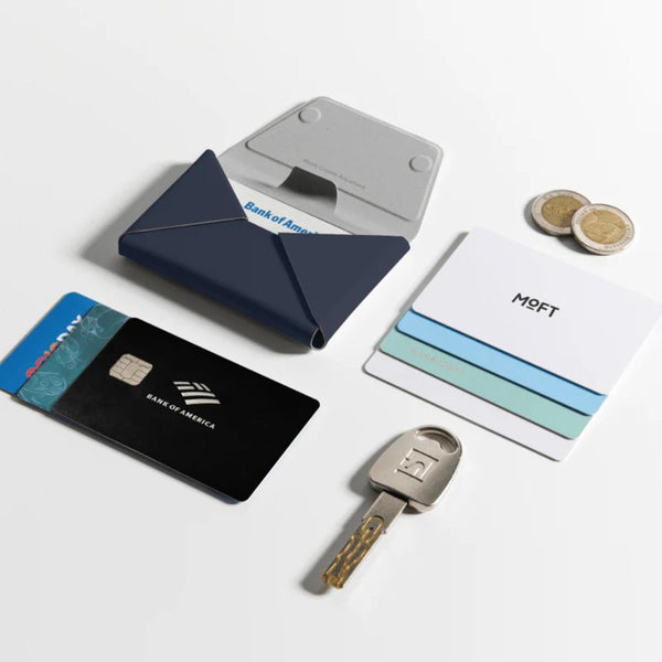 MOFT Snap Field Wallet with Stand MagSafe RFID card holder Navy Blue Qatar