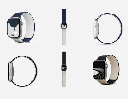 Moft Snap Magnetic Duo-Color Watch Band for Apple Watch 40/41/42mm, reversible design, strong magnetic closure, durable silicone, at Thabthaba Store Qatar