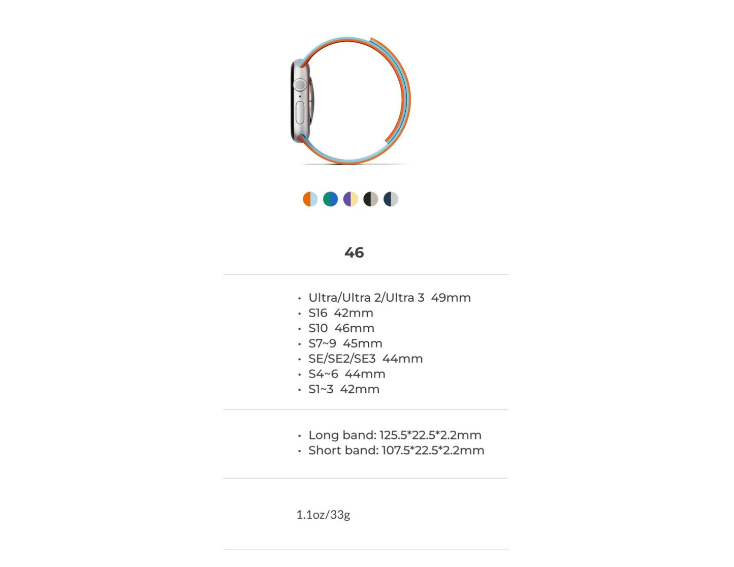 Moft Snap Magnetic Duo-Color Watch Band for Apple Watch 44/45/46/49mm, strong magnets, double-sided buckle, reversible design, in Qatar