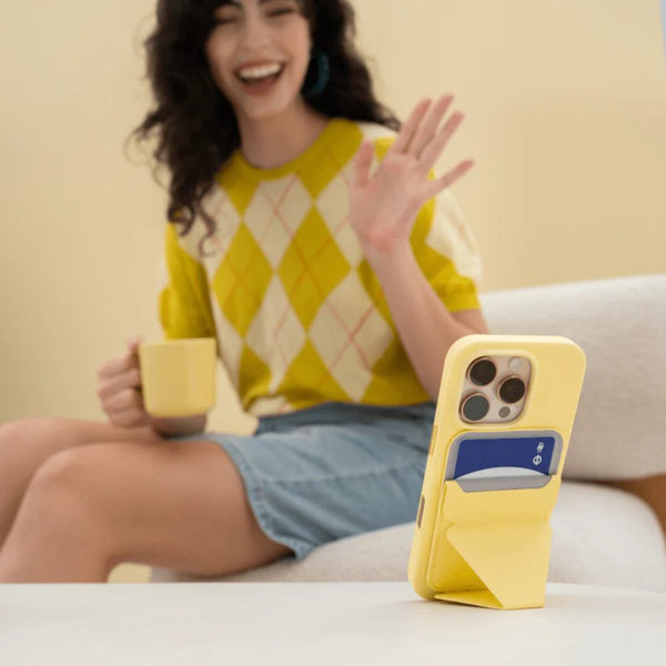 MOFT Snap Phone Stand & Wallet MagSafe 3-in-1 Wonder Yellow Qatar