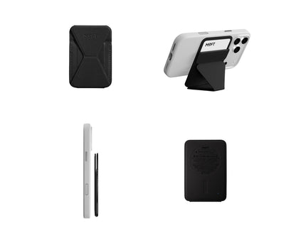 MOFT Trackable Snap-on Phone Stand & Wallet MagSafe-compatible slim wallet and phone stand.