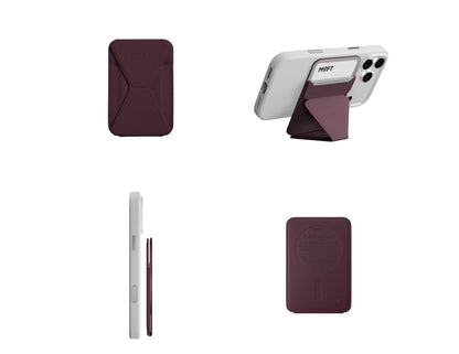 MOFT Trackable Snap-on Phone Stand & Wallet MagSafe-compatible slim wallet and phone stand.