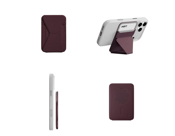 MOFT Trackable Snap-on Phone Stand & Wallet MagSafe-compatible slim wallet and phone stand.