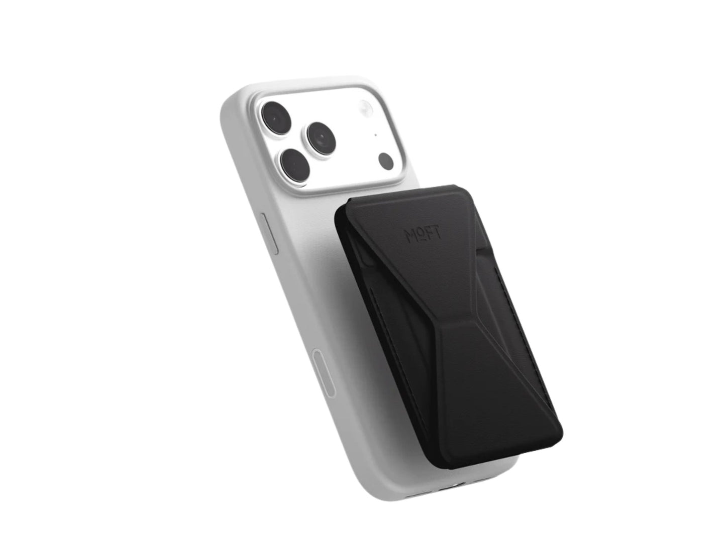MOFT Trackable Snap-on Phone Stand & Wallet MagSafe-compatible slim wallet and phone stand.