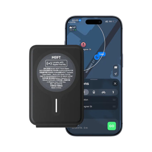 MOFT Trackable Tripod Wallet MagSafe with tracking and remote shutter Jet Black Qatar