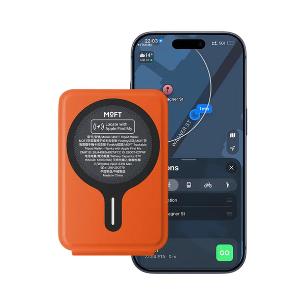 MOFT Trackable Tripod Wallet MagSafe with tracking and remote shutter Terracotta Qatar