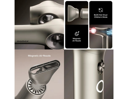 Momax 1-Care Velo BLDC hair dryer with magnetic nozzle Qatar
