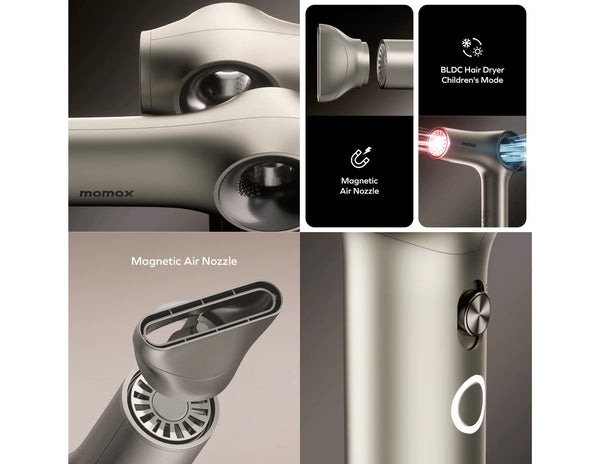 Momax 1-Care Velo BLDC hair dryer with magnetic nozzle Qatar