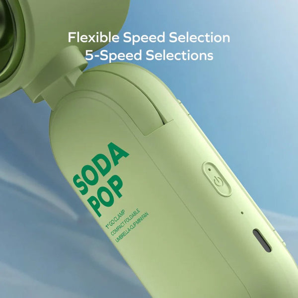Momax 1° Go Clamp compact foldable umbrella-clip mini fan with 4D airflow Green Qatar