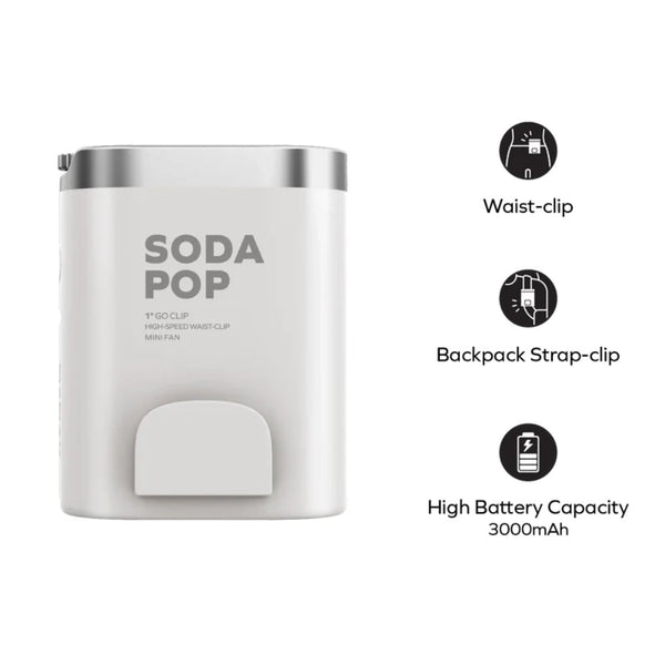 Momax 1° Go Clip high-speed waist-clip mini fan with digital display White Qatar
