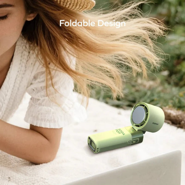 Momax 1° Go Freeze compact foldable icy cooling fan with semiconductor cooling Green Qatar