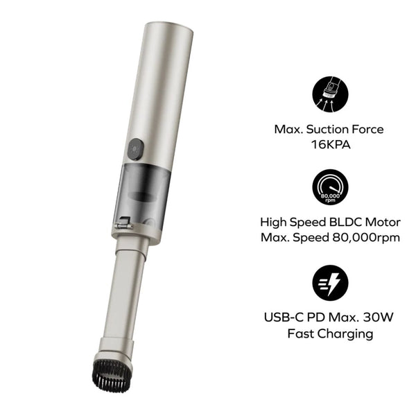 Momax 1-Move Vacuum Portable Vacuum Cleaner Titanium R09L with USB-C charging in Qatar