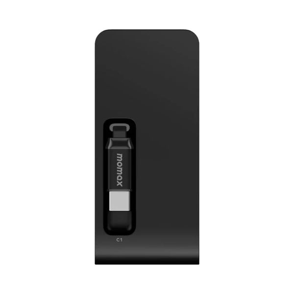 Momax 1-Pac Pass Mini⁺ 10000mAh power bank with retractable USB-C cable Black Qatar