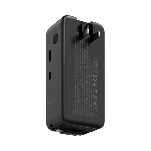 Momax 1-PAC+ 10000mAh GaN battery pack black with 45W PD charging retractable USB-C cable and TFT display Qatar
