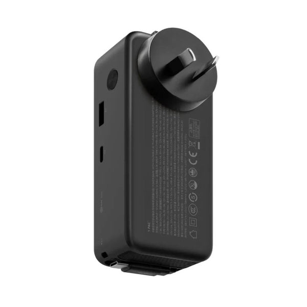 Momax 1-PAC+ 10000mAh GaN battery pack black with 45W PD charging retractable USB-C cable and TFT display Qatar