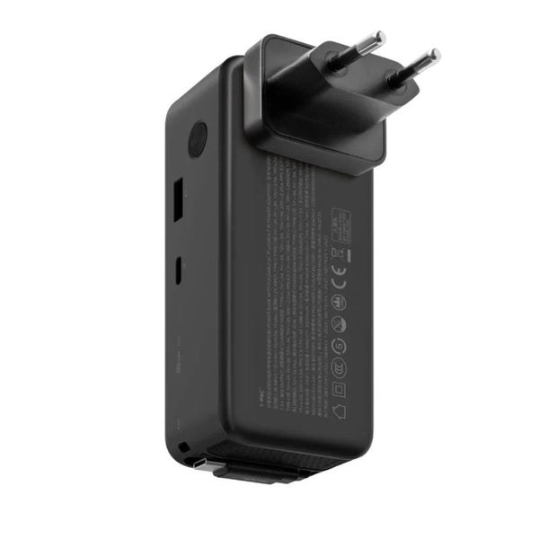 Momax 1-PAC+ 10000mAh GaN battery pack black with 45W PD charging retractable USB-C cable and TFT display Qatar