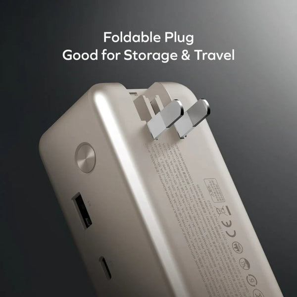 Momax 1-PAC+ 10000mAh GaN battery pack titanium with 45W PD charging retractable USB-C cable and TFT display Qatar