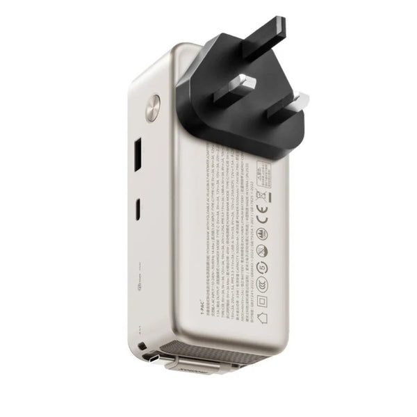 Momax 1-PAC+ 10000mAh GaN battery pack titanium with 45W PD charging retractable USB-C cable and TFT display Qatar