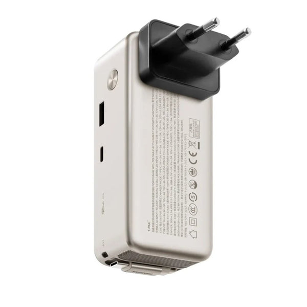 Momax 1-PAC+ 10000mAh GaN battery pack titanium with 45W PD charging retractable USB-C cable and TFT display Qatar