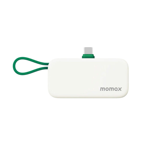 Momax 1-Power Mini 3-in-1 power bank 5000mAh USB-C plug fast charging Green Qatar