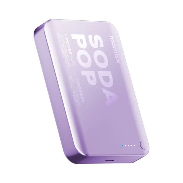 Momax 1-Power Pass magnetic wireless power bank 10000mAh 20W fast charging Purple Soda Pop Qatar