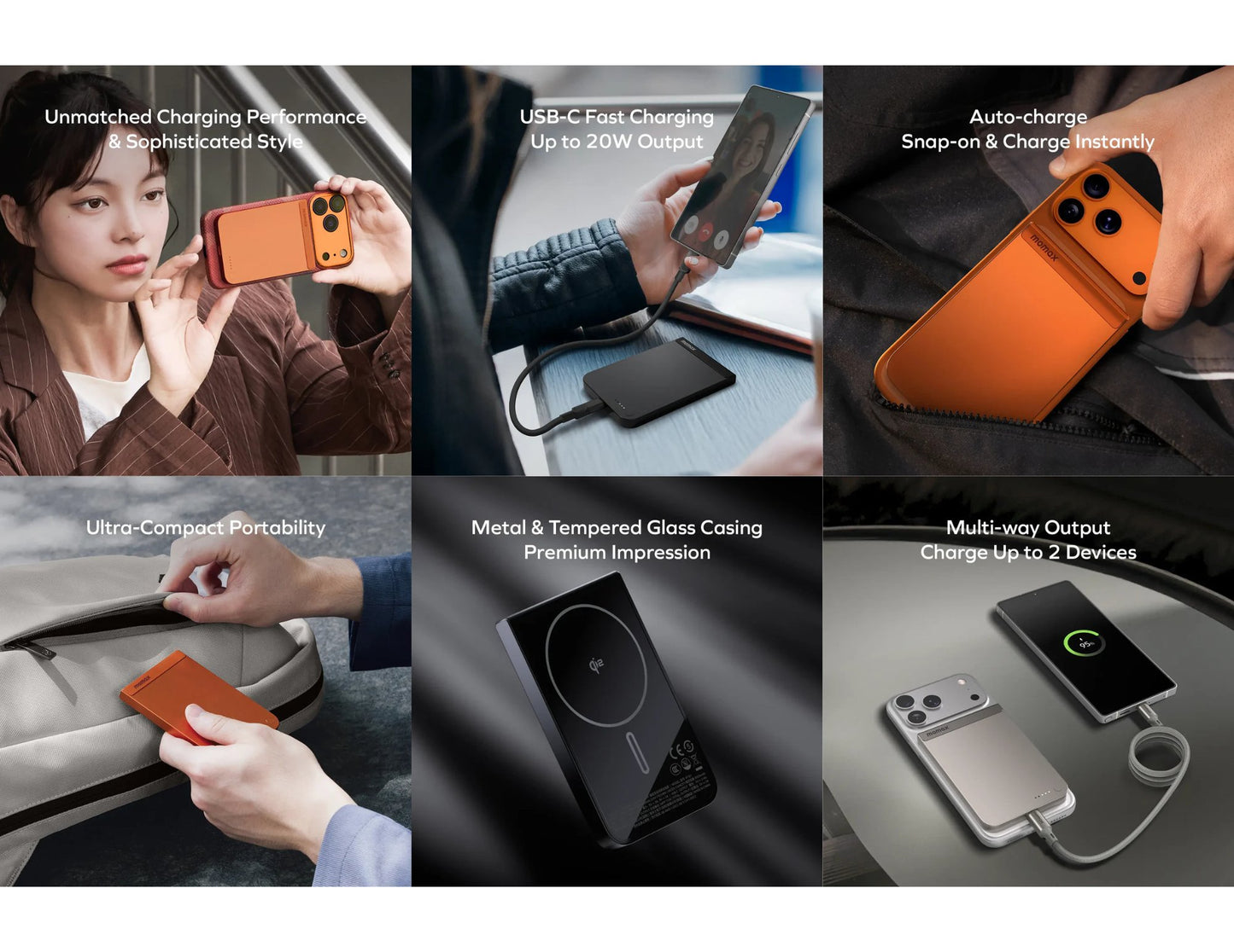 Momax 1-Power S.Pass Qi2 magnetic power bank 5000mAh IP161Q2​