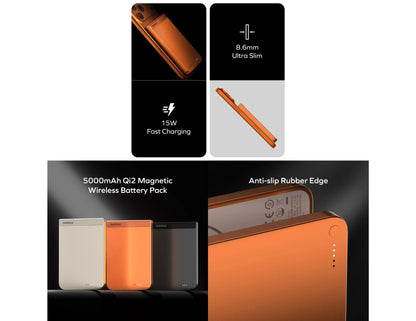 Momax 1-Power S.Pass Qi2 magnetic power bank 5000mAh IP161Q2​