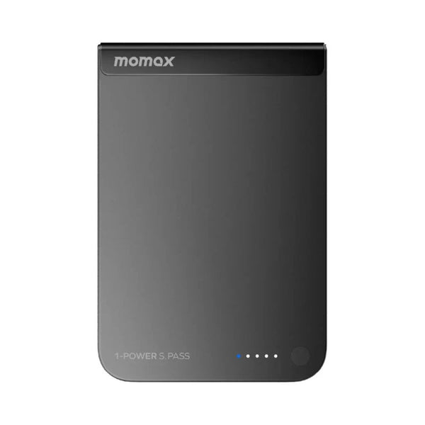 Momax 1-Power S.Pass 5000mAh Qi2 magnetic wireless power bank with 15W charging in Black Qatar