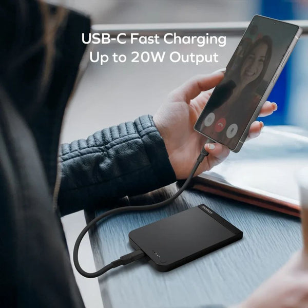 Momax 1-Power S.Pass 5000mAh Qi2 magnetic wireless power bank with 15W charging in Black Qatar
