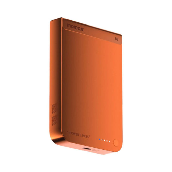 Momax 1-Power S.Pass² 10000mAh magnetic wireless power bank solar orange with 25W wireless charging Qatar