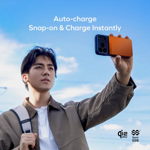 Momax 1-Power S.Pass² 10000mAh magnetic wireless power bank solar orange with 25W wireless charging Qatar