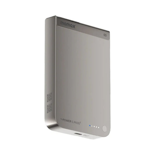 Momax 1-Power S.Pass² 10000mAh magnetic wireless power bank titanium with 25W wireless charging Qatar