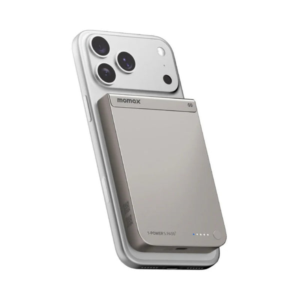 Momax 1-Power S.Pass² 10000mAh magnetic wireless power bank titanium with 25W wireless charging Qatar