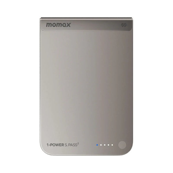 Momax 1-Power S.Pass² 10000mAh magnetic wireless power bank titanium with 25W wireless charging Qatar