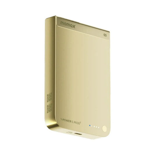 Momax 1-Power S.Pass² 10000mAh magnetic wireless power bank yellow with 25W wireless charging Qatar