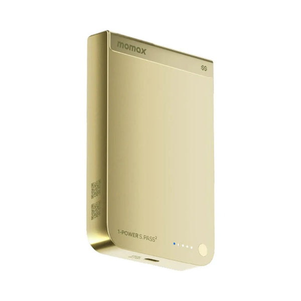 Momax 1-Power S.Pass² 10000mAh magnetic wireless power bank yellow with 25W wireless charging Qatar