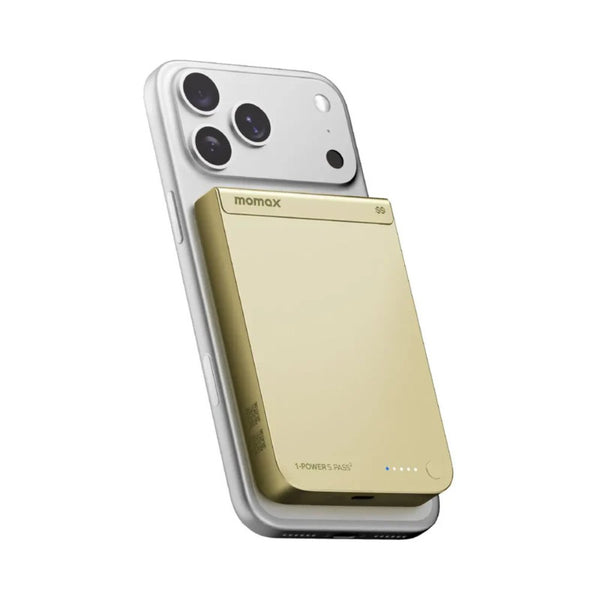 Momax 1-Power S.Pass² 10000mAh magnetic wireless power bank yellow with 25W wireless charging Qatar