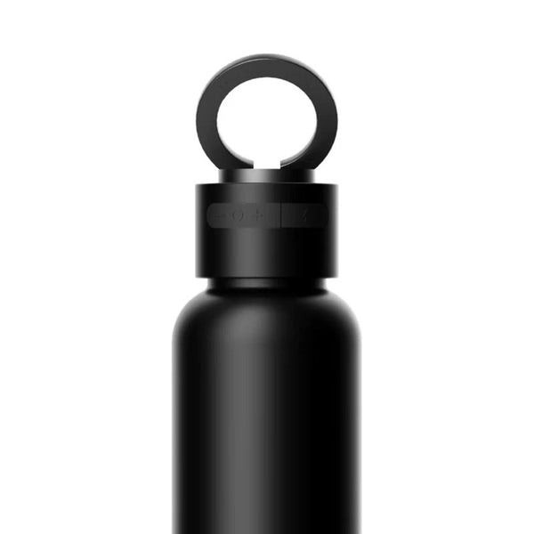 Momax 1-Vibe Bottle magnetic wireless speaker flask with insulated stainless steel design Black Qatar