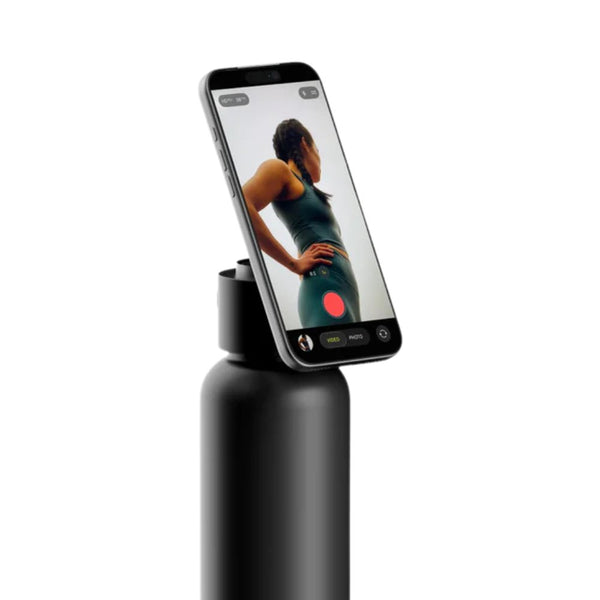 Momax 1-Vibe Bottle magnetic wireless speaker flask with insulated stainless steel design Black Qatar