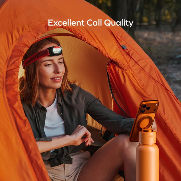 Momax 1-Vibe Bottle magnetic wireless speaker flask with insulated stainless steel design Solar Orange Qatar