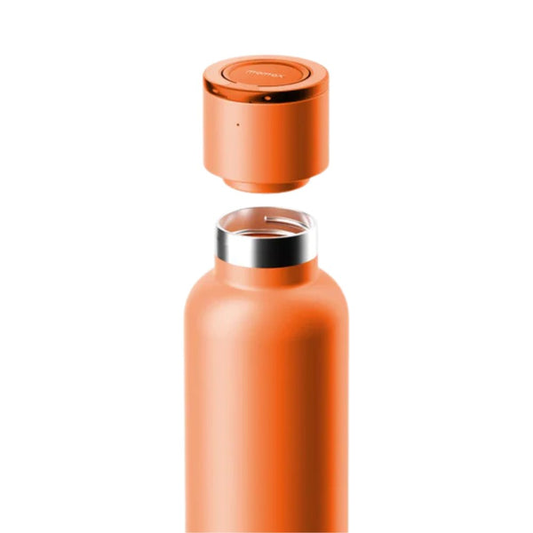 Momax 1-Vibe Bottle magnetic wireless speaker flask with insulated stainless steel design Solar Orange Qatar
