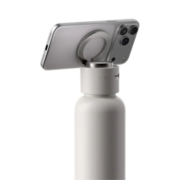 Momax 1-Vibe Bottle magnetic wireless speaker flask with insulated stainless steel design White Qatar