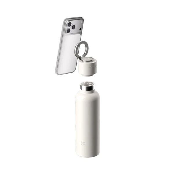 Momax 1-Vibe Bottle magnetic wireless speaker flask with insulated stainless steel design White Qatar