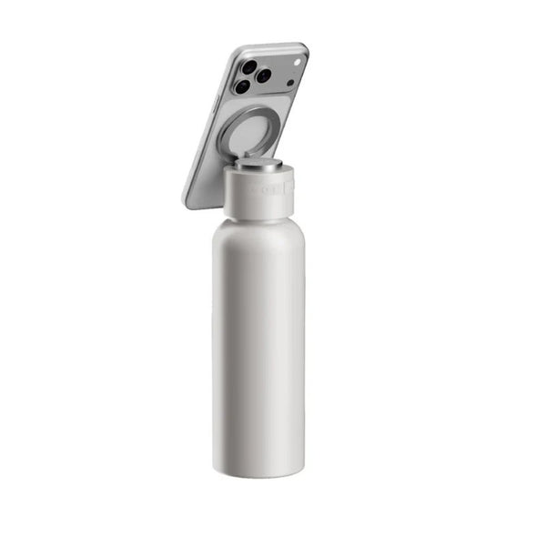 Momax 1-Vibe Bottle magnetic wireless speaker flask with insulated stainless steel design White Qatar