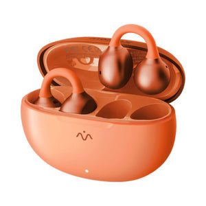 Momax 1-Vibe Clip M.IN.D AI translation clip-on earbuds solar orange Bluetooth 6.0 ENC Qatar