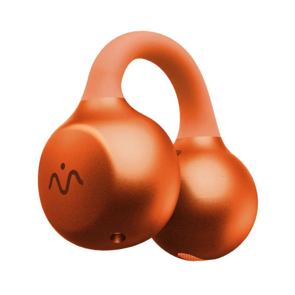 Momax 1-Vibe Clip M.IN.D AI translation clip-on earbuds solar orange Bluetooth 6.0 ENC Qatar