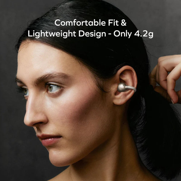 Momax 1-Vibe Clip M.IN.D AI translation clip-on earbuds titanium Bluetooth 6.0 ENC Qatar