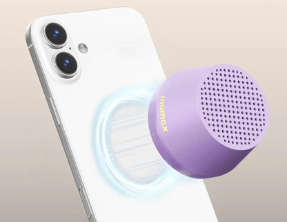 Momax 1-Vibe Go Lite BS8 magnetic wireless speaker with phone stand and TWS, Thabthaba Store Qatar